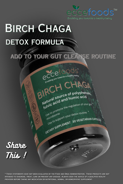 BIRCH CHAGA DETOX CAPSULES | Regulation Of Gut Microbiome