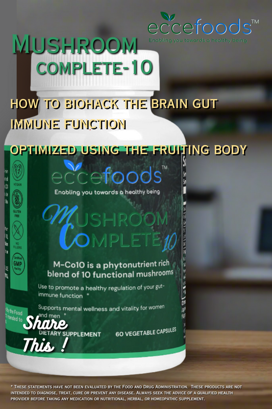 MUSHROOM COMPLETE 10 | Biohack For The Brain Gut Immune Function